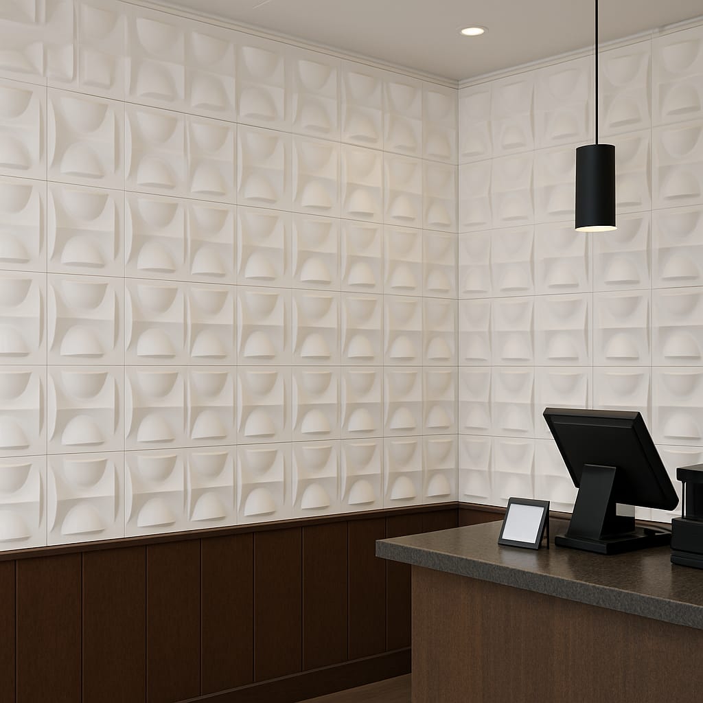 Paneles Pared PVC 3D Blancos