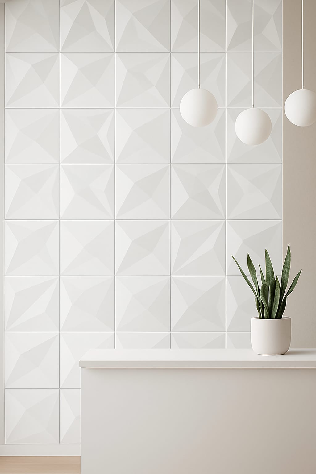 Paneles Pared PVC 3D Blancos