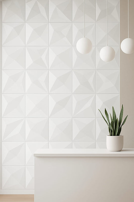 Paneles Pared PVC 3D Blancos